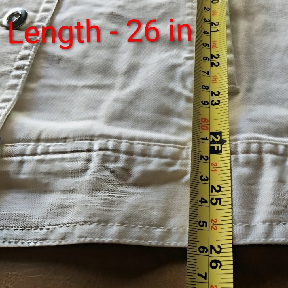 D&Co - Stretch Twill Jean Jacket with Bling Buttons - White - XL - EUC - Picture 14 of 14